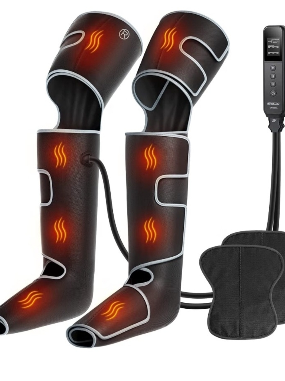 Heated Compression Leg and Foot Wraps - Black